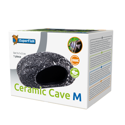 Superfish Ceramic Cave M - Keramische Schuilplaats voor Aquarium, Natuurlijk Ontwerp - thumbnail