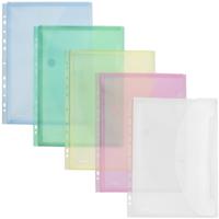 Foldersys geperforeerde showtas A4, geassorteerde kleuren, pak van 10 stuks - thumbnail