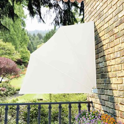 VidaXL Balkonscherm inklapbaar 140x140 cm crème VidaXL Balkonscherm inklapbaar 140x140 cm crème