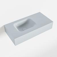 MONDIAZ LEX Clay vrijhangende solid surface wastafel 60cm. Positie wasbak links - thumbnail