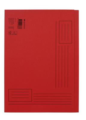 Vouwmap quantore a4 ongelijke zijde 250gr rood Vouwmap quantore a4 ongelijke zijde 250gr rood