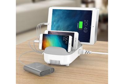 10-poorts USB-oplaadhub voor tafelblad