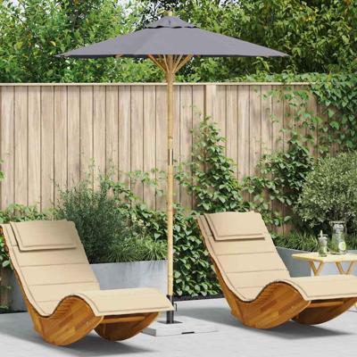 VidaXL Tuinparasol donkergrijs ø 270 x 260 cm bamboe VidaXL Tuinparasol donkergrijs ø 270 x 260 cm bamboe