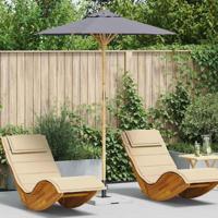 VidaXL Tuinparasol donkergrijs ø 270 x 260 cm bamboe - thumbnail