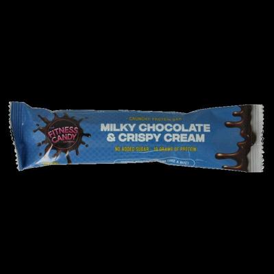The fitness candy company Milky chocolate & crispy cream 55 Gram