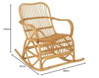 J-Line Schommelstoel Winand Rotan Naturel - thumbnail
