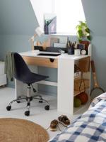 Kinderbureau LIGNE SCHOOL wit - hout - thumbnail