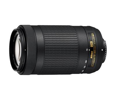 Nikon AF-P DX Nikkor 70-300 mm 1:4,5-6,3G ED, lensdop voorkant met kliksluiting LC-58 wit/zwart