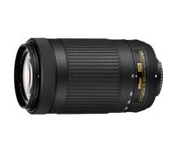 Nikon AF-P DX Nikkor 70-300 mm 1:4,5-6,3G ED, lensdop voorkant met kliksluiting LC-58 wit/zwart - thumbnail