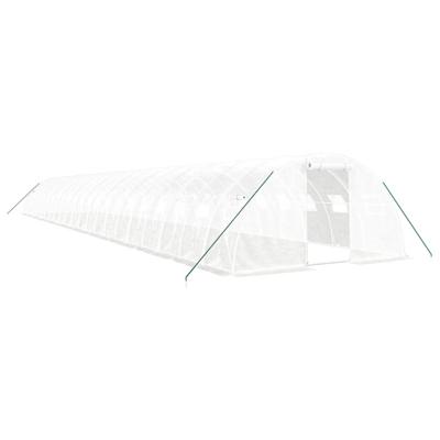 Tuinkas met stalen frame 88 m² 22x4x2 m wit