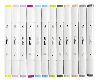 Creativ Company Tekenstift lijndikte 1+8mm pastelkleuren - 12st.