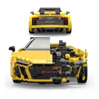 Audi R8 Spyder 1:14 bouwstenen/bouwset - Geel - thumbnail