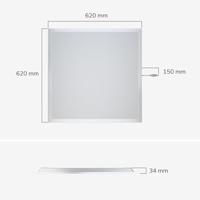 LED Paneel - 62x62 cm - 36 Watt - 4860lm (135lm/W) - 4000K neutraal wit - Flikkervrij - UGR19 - 5 jaar garantie - thumbnail