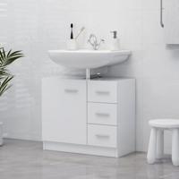 VidaXL Wastafelkast 63x30x54 cm bewerkt hout wit - thumbnail