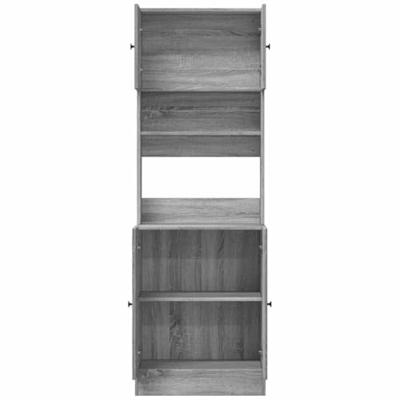 Keukenkast 60x50x180 cm bewerkt hout grijs sonoma eiken