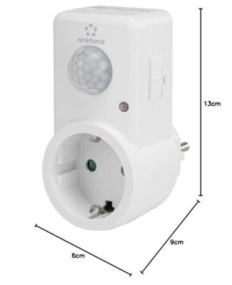 Renkforce 1588385 PIR-bewegingsmelder Tussenstekker 120 ° Wit IP20 Renkforce 1588385 PIR-bewegingsmelder Tussenstekker 120 ° Wit IP20