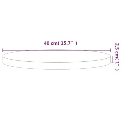 Tafelblad rond 40x2,5 cm massief beukenhout - thumbnail