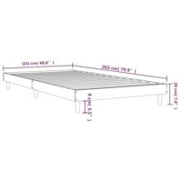 Bedframe zonder matras hout gerookt eikenkleurig 100x200 cm - thumbnail