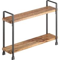 Metaltex York Lava Kruidenrek 2 Etages 8x34x23 cm Acacia Hout/Zwart Metaal - thumbnail