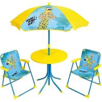 MARSUPILAMI Tuinmeubilair voor kinderen inclusief 1 tafel, 2 klapstoelen en 1 parasol - thumbnail