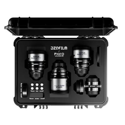 DZOFilm Pavo 2x anamorphic 3-lens kit 65mm/180mm T2.8, 135mm T2.5 - Neutral Coating - PL&EF mount (meter)