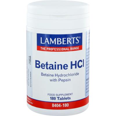 Lamberts Betaïne HCl met Pepsine Tabletten Lamberts Betaïne HCl met Pepsine Tabletten
