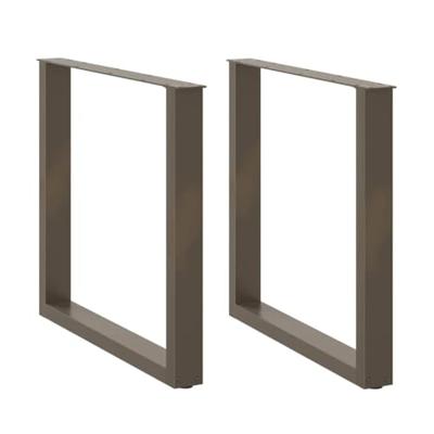 Eettafelpoten 2 st U-vormig 90x(72-73) cm staal naturel