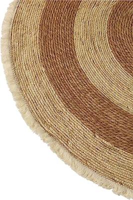 J-Line tapijt Kwastjesband - vloerkleed - jute - beige|bruin - large