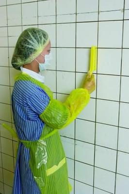 Handborstel vikan smal 300mm blauw