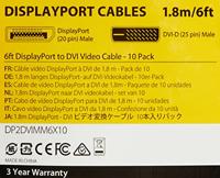 StarTech.com DisplayPort naar DVI kabel - 1920x1200 - M/M - 1,8 m - set van 10 - thumbnail