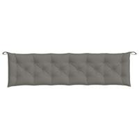 Tuinbankkussens 2 st 200x50x7 cm stof gemleerd donkergrijs - thumbnail