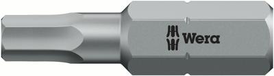 Wera 840/1 Z Zeskant BO Bits met Boring, 6.0 mm x 25 mm - 1 stuk(s) - 05056346001