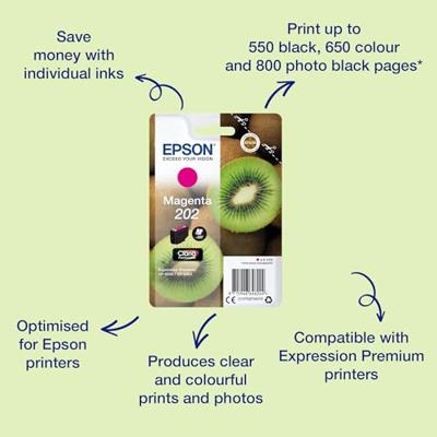 Epson Inktcartridge 202 Origineel Magenta C 13 T 02F34010 - thumbnail