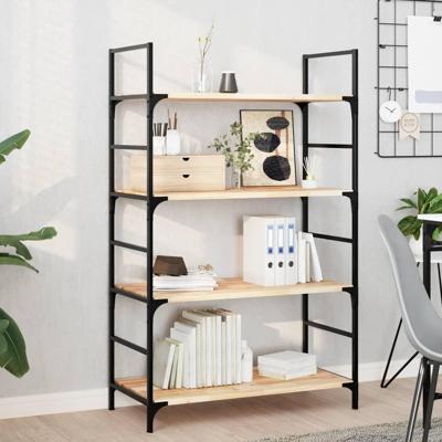 Wandschappen 4 st zwevend 100x40x2 cm onbehandeld acaciahout