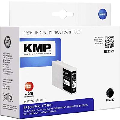 KMP Inktcartridge vervangt Epson 79XL, T7901 Compatibel Zwart E220BX 1628,4001 KMP Inktcartridge vervangt Epson 79XL, T7901 Compatibel Zwart E220BX 1628,4001