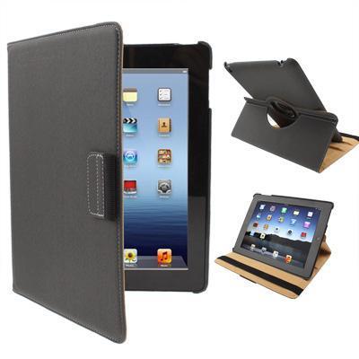 360 graden draaiend lederen hoesje met houder voor New iPad (iPad 3) / iPad 4, Dark Grijs 360 graden draaiend lederen hoesje met houder voor New iPad (iPad 3) / iPad 4, Dark Grijs