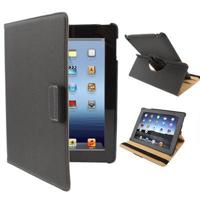 360 graden draaiend lederen hoesje met houder voor New iPad (iPad 3) / iPad 4, Dark Grijs - thumbnail