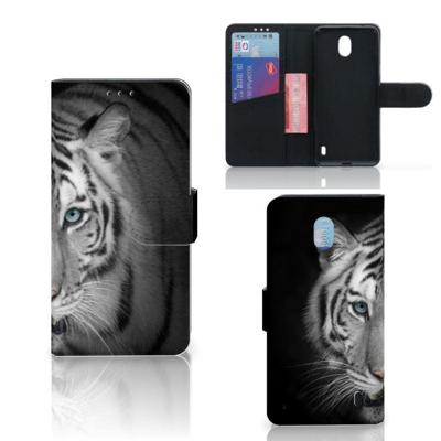 Nokia 1 Plus | Telefoonhoesje | Met pasjeshouder | Tijger