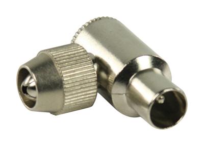 Coax connector metaal male haaks - thumbnail