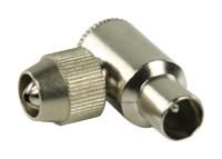 Coax connector metaal male haaks - thumbnail