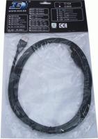 3GO 1,8 m USB 2.0 A/B USB-kabel (1,8 m, USB A, USB B, 480 Mbps, zwart) - thumbnail