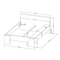 Bed Lyon - wit - 140x200 cm - Leen Bakker - thumbnail