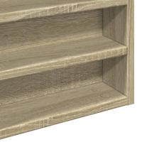 Vitrinekast 60x8,5x58 cm bewerkt hout sonoma eikenkleurig - thumbnail
