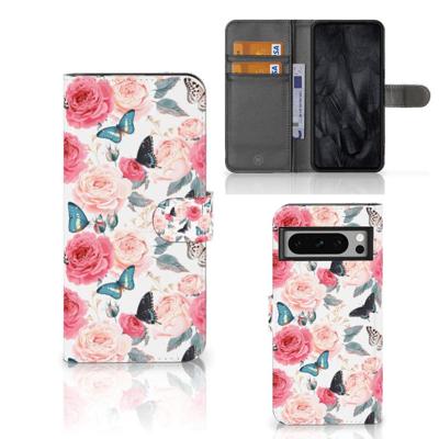 Google Pixel 8 Pro Hoesje Butterfly Roses Google Pixel 8 Pro Hoesje Butterfly Roses