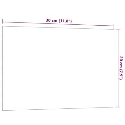 Magneetbord voor aan de wand 30x20 cm gehard glas wit