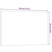 Magneetbord voor aan de wand 30x20 cm gehard glas wit - thumbnail
