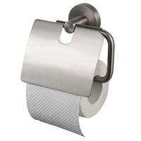 Haceka Kosmos toiletrolhouder met klep 14,3x5x12,9cm RVS-look - thumbnail