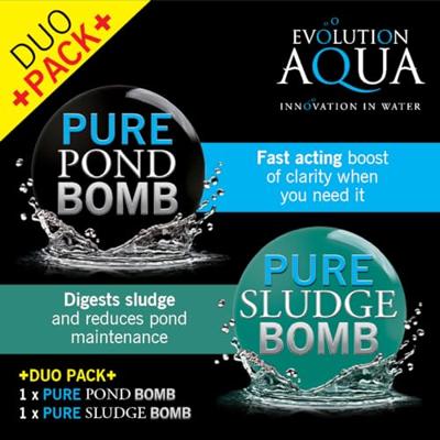 Evolution Aqua Duo Pack: Pure Pond Bomb & Sludge Bomb voor Heldere Vijvers