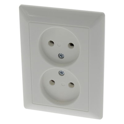 Jung AS500 Contactdoos | Inbouw | 2-voudig | Polarwit - 66.003.49