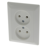 Jung AS500 Contactdoos | Inbouw | 2-voudig | Polarwit - 66.003.49 - thumbnail